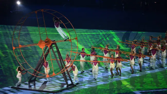 Überzeugend: Die Eröffnungsfeier für die olympischen Spiele in Rio war nicht allzu lang, dafür umso eindrucksvoller. Bilder aus dem Maracanã in Rio.