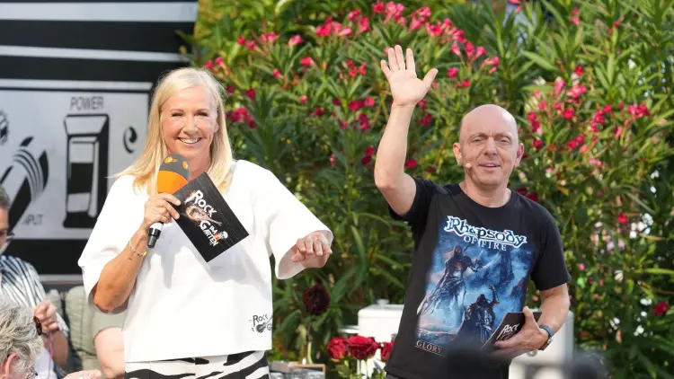 Kiewel und Hoecker im ZDF-Fernsehgarten vom 7. September 2025.